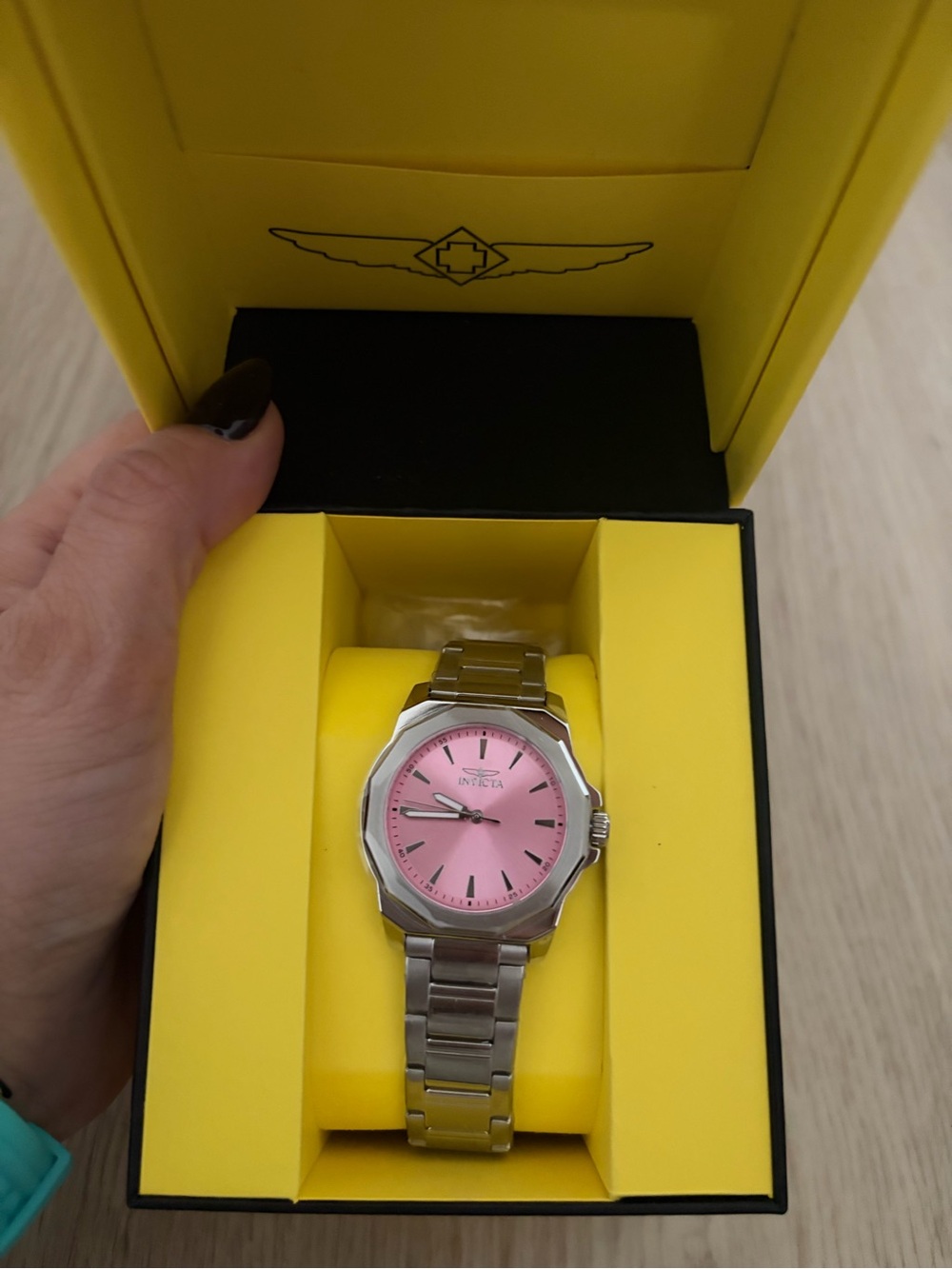 Invicta Women's speedway Facetio Watch - Pink Dial 34mm, steel
